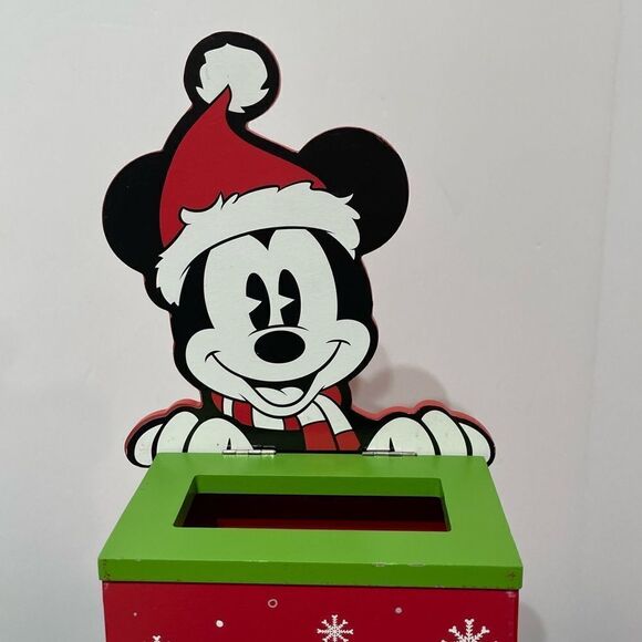 Disney Mickey Mouse Wooden Letters to Santa Box NWT - Picture 2 of 13